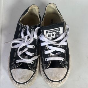 Converse Kids Black & White Low Top All Star Sneakers